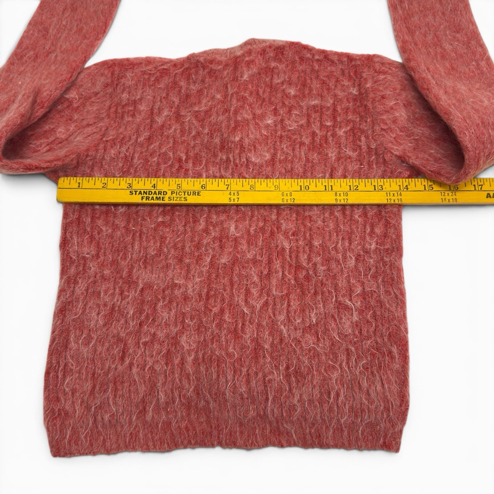 international ladies garment workers union Red Fuzzy Wool Sweater
