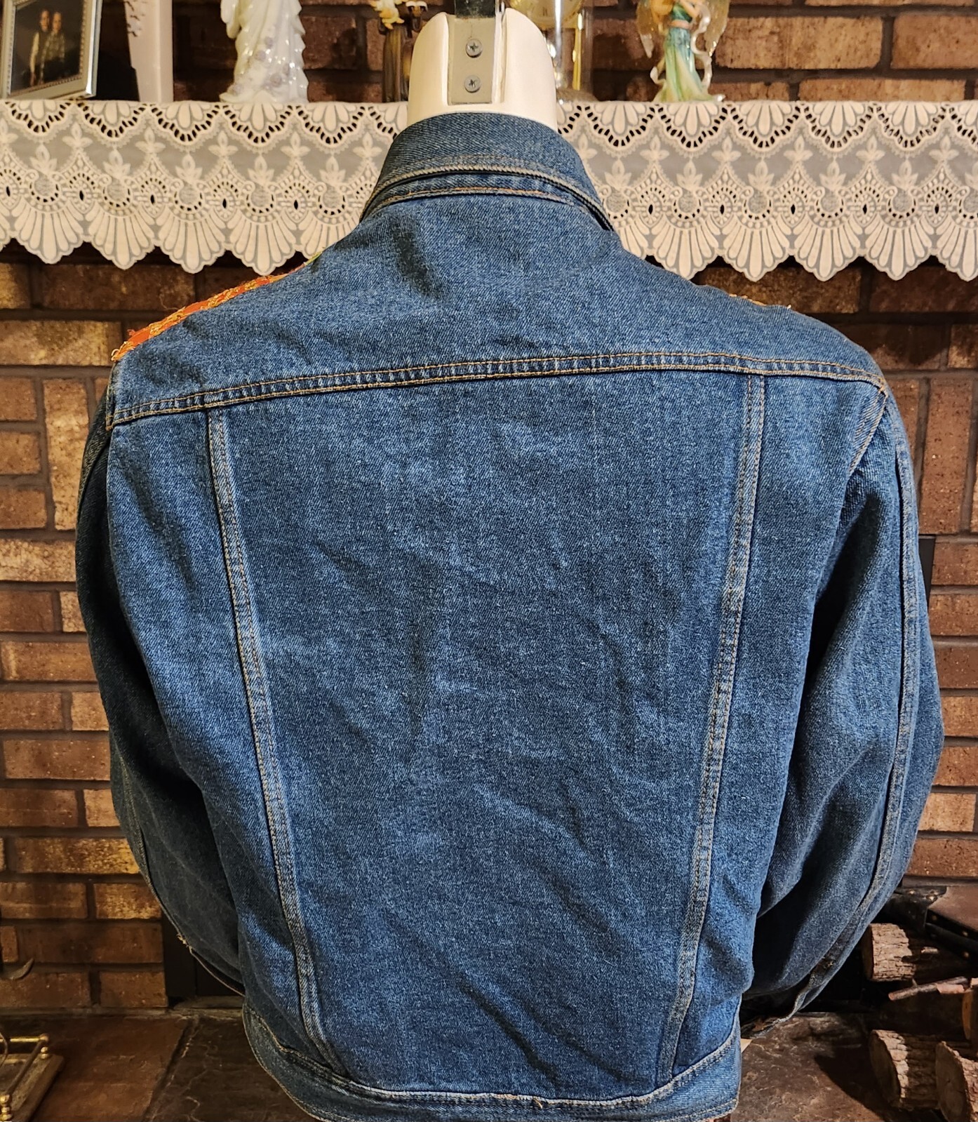 Passports of Pier 1 Imports 80’s/90’s Boho Jean Jacket Sequins Beading Size L