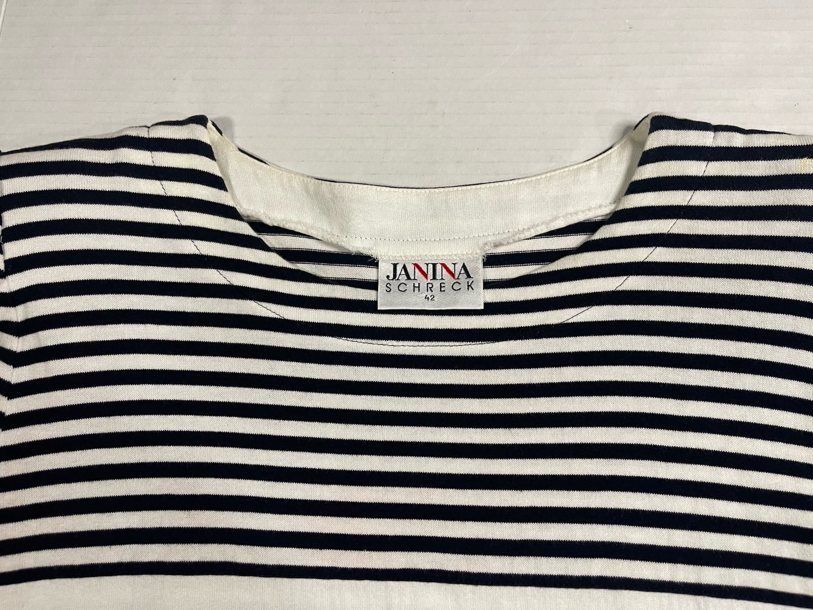 Bundle VTG Janina Schreck Stripe Top and Donwood Cardigan embroidered 70s 80s