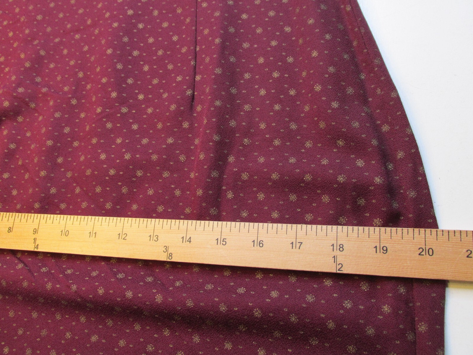 NWT Vintage MOLLY MALLOY Midi Pencil Dress Women Size 10 Burgundy Asian Inspired