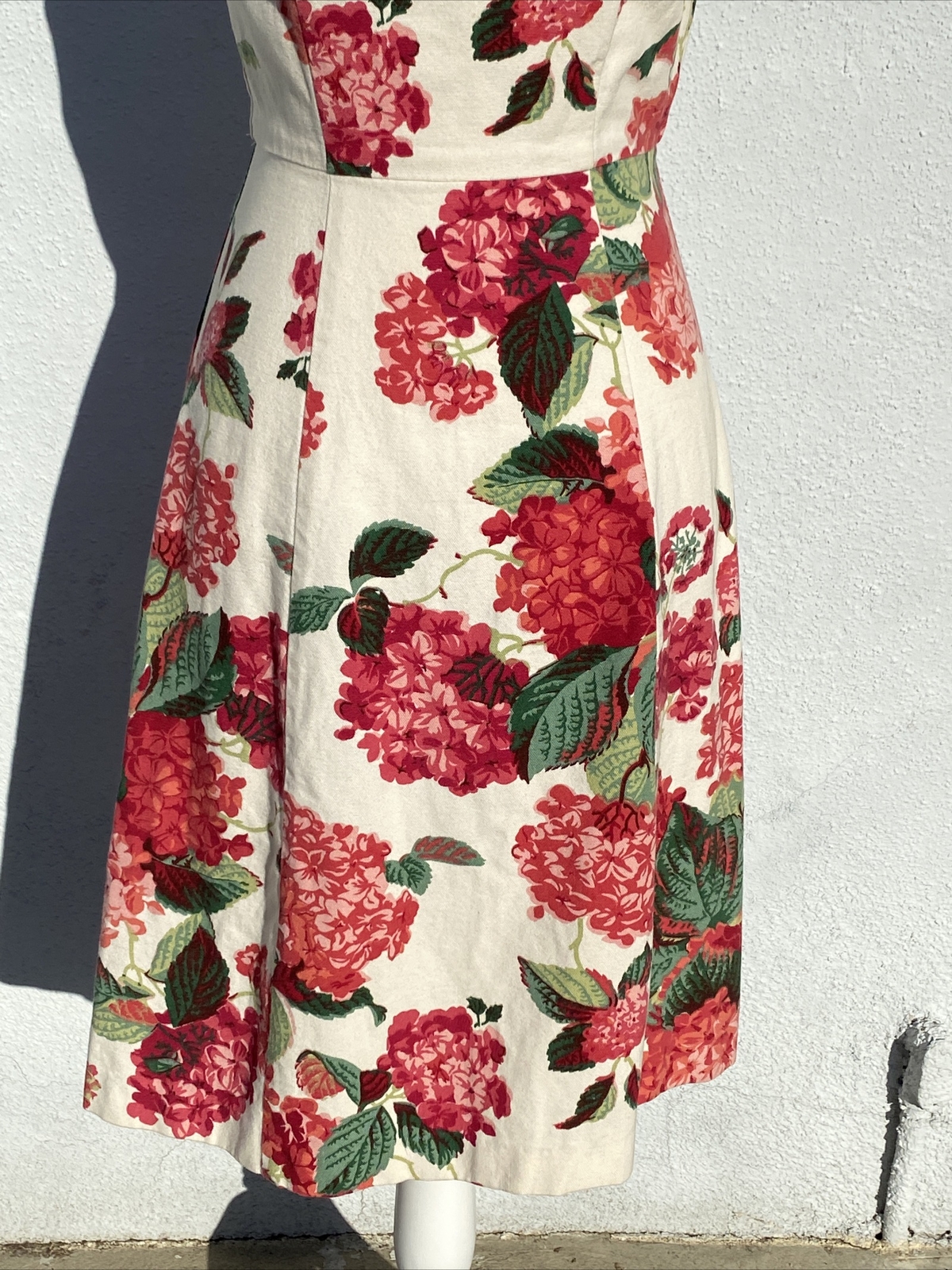 Mica Vintage Cotton Floral Dress 80s. Size 6.