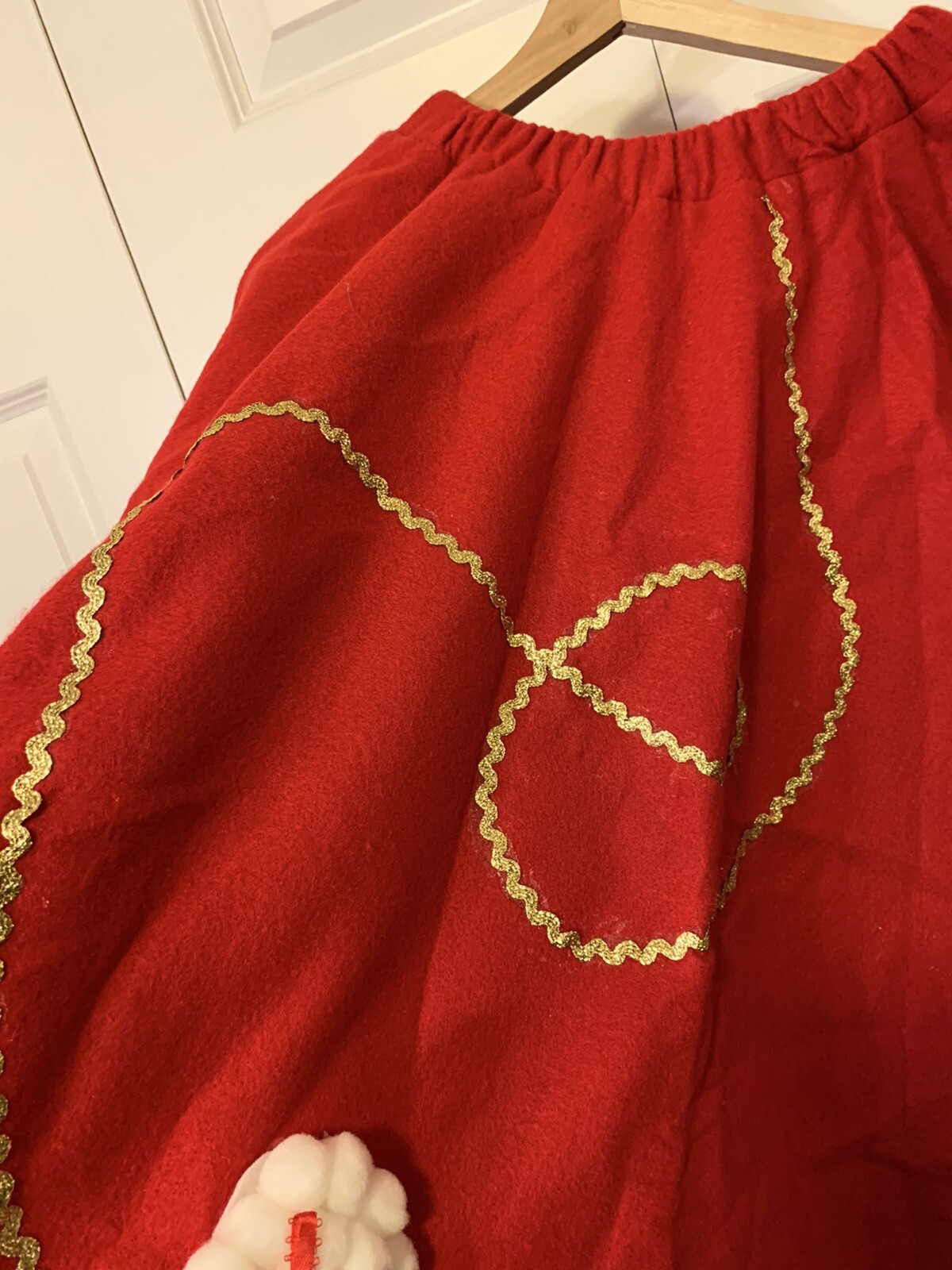 VTG 50’s 60’s Circle Swing Rockabilly Pinup Bombshell Retro Poodle Dog Skirt Red