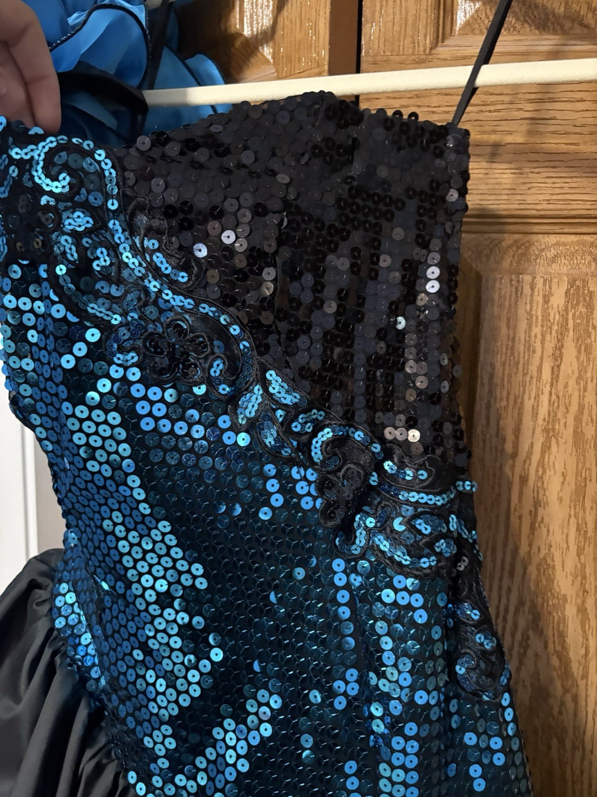 Vintage J Reynolds Sequins One Shoulder Prom Party Formal Dress Gown Sz 13 USA