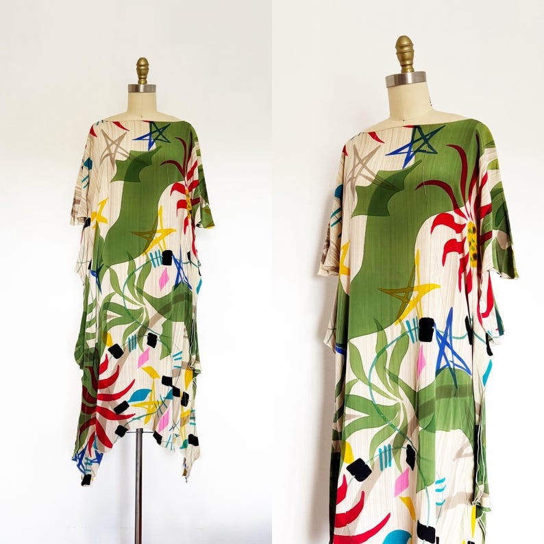 1960s Caftan / 1960s Silk Caftan / Vintage Caftan / One Size