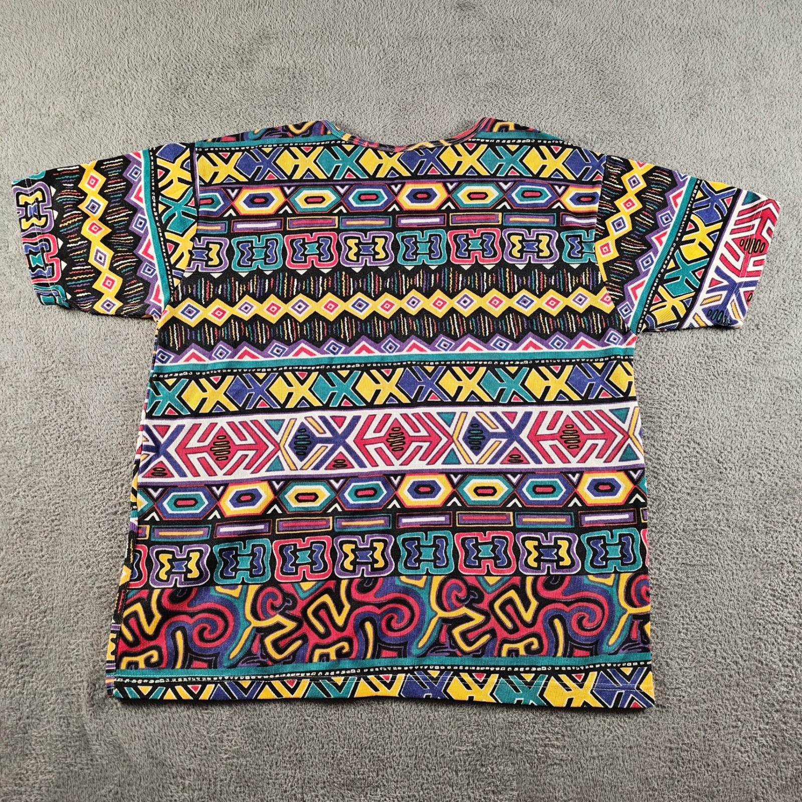 International Extra Touch Sportswear Co Vintage 90s Geometric Print Top 1X