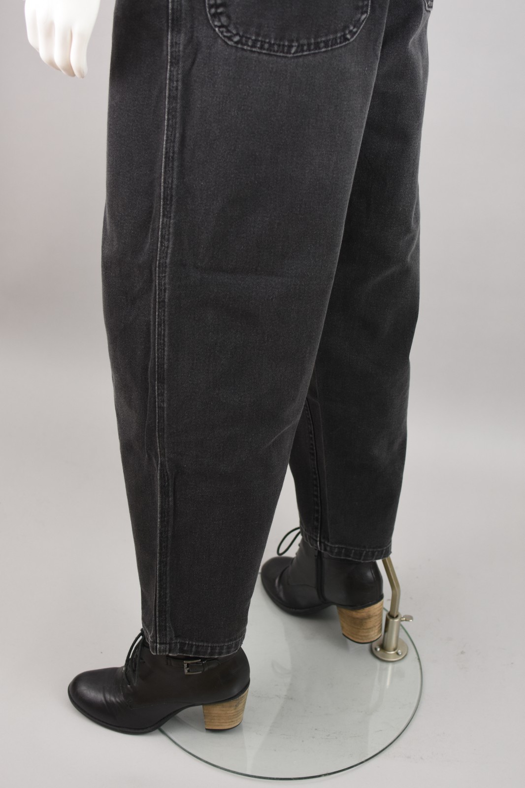 Vintage Lee Riveted Faded Black Back Buckle Jeans, Women’s 30×28