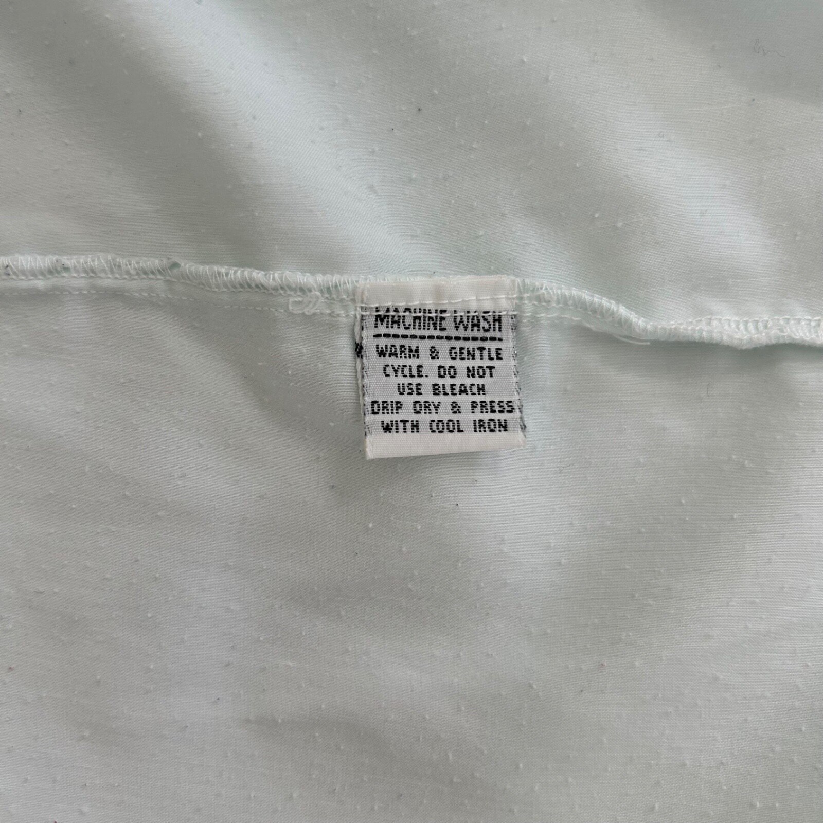Vintage Nightgown Dress Light Blue Cotton Pintucked 53.5″ Long Cottage Granny
