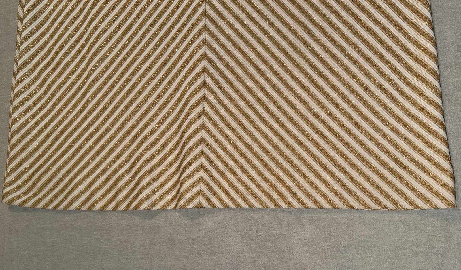 Vintage 1970s TeJo of California Gold Lurex Chevron Stripe Maxi Dress USA Disco
