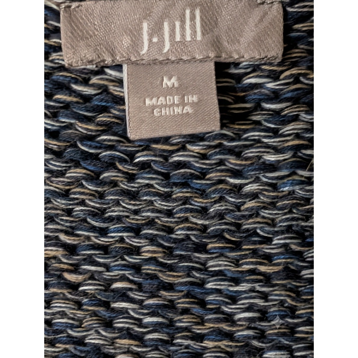 NWOT J. Jill Vintage 90s Blue Chunky Zipped Vest Size M