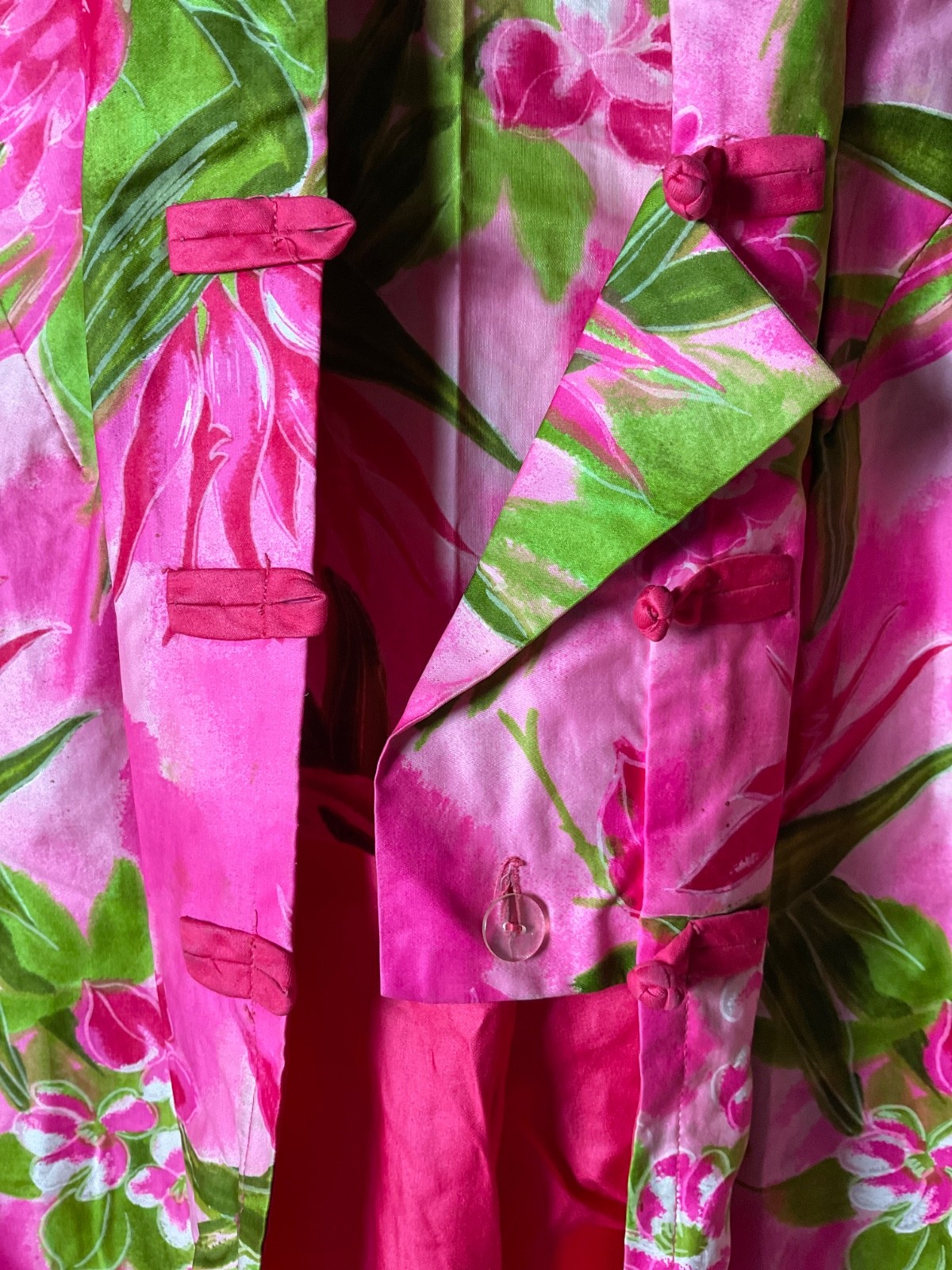Vintage Kamehameha Hawaiian Flower Pocket Dress 1960 Mid century Made in Hawaii