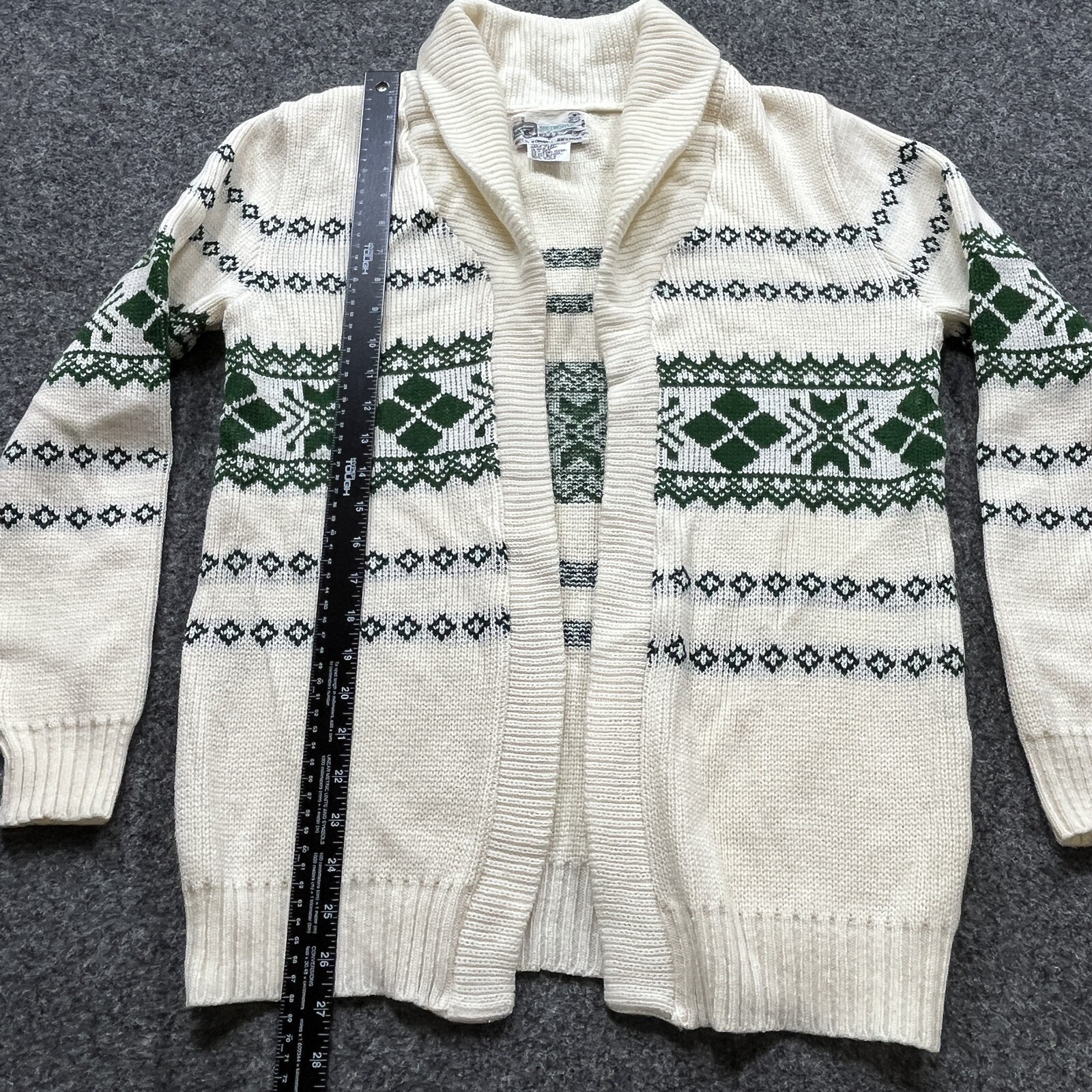 Vintage Cardigan Sweater Womens Mens M 38/40 Grandpa Preppy Ski Nordic Retro