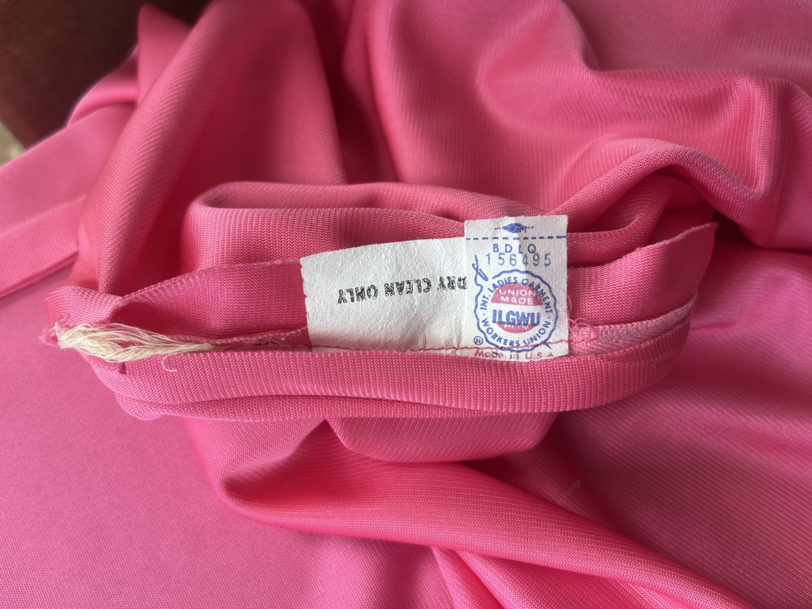 International Ladies Garment Workers Union VINTAGE DRESS WOMENS Pink Formal Sz 6