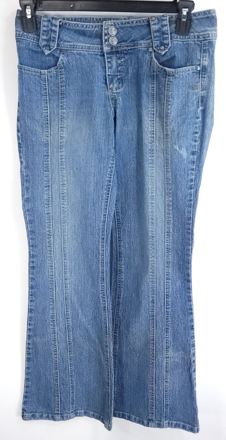Vintage Jou Jou Jeans Junior’s 9/10 Blue Denim Fade Retro Distressed
