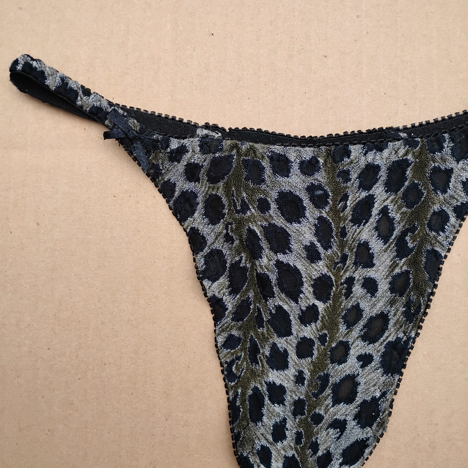 Vtg Sz/5-7 Leopard Animal Print Thong Panties Hong Kong