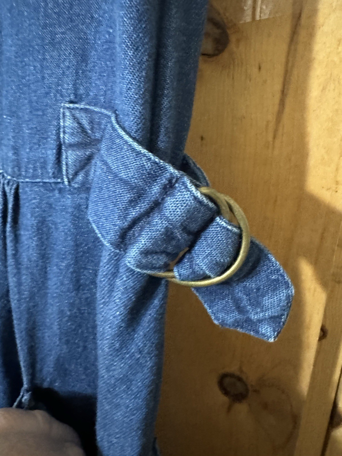 Eddie Bauer 1980s Dark Jean Jumper Dress Women’s XS(tag M) Bust 34” Read PRARIE