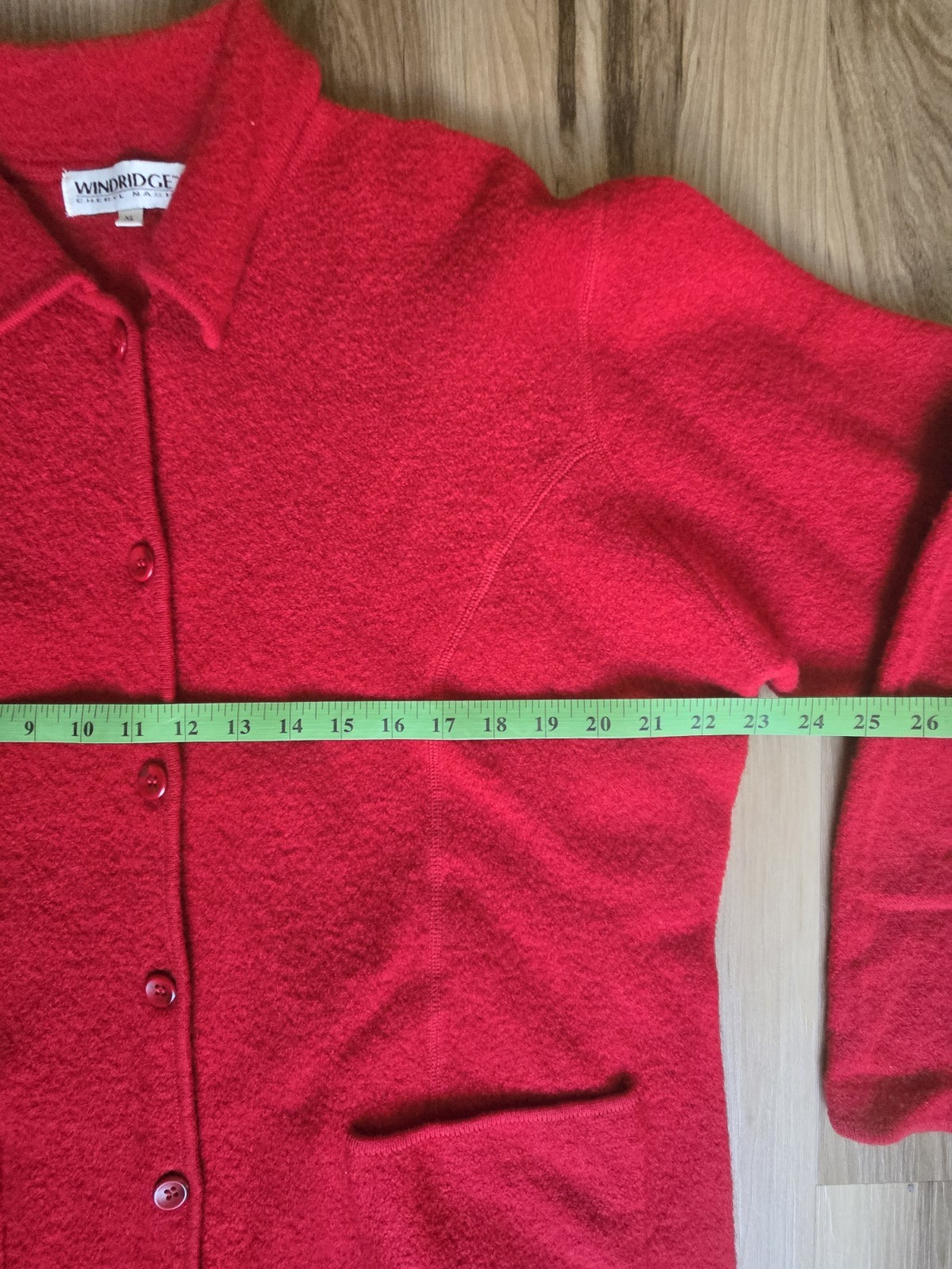 Windridge Cheryl Nash Jacket/Cardigan/red/sizeXL/Women/Marino Wool/Vintage/80s.