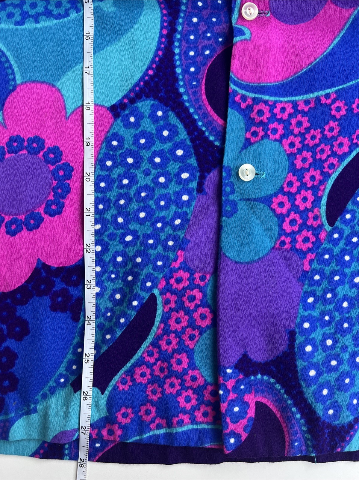 Vintage Pomare Tahiti Hawaiian Dress And Matching Shirt Size Small Purple Blue
