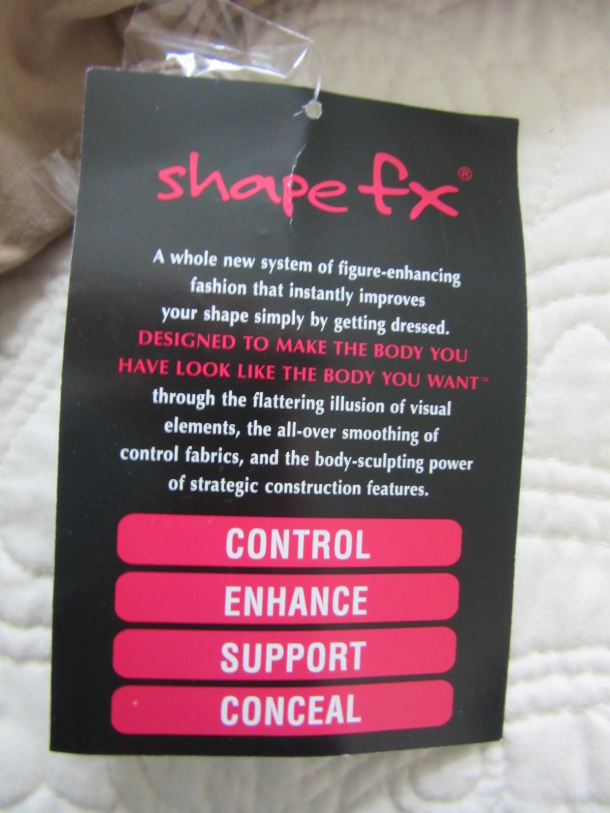 Womens Shape FX Shaping Bodysuit Control Enhance Support Size L Style L0272 NWT