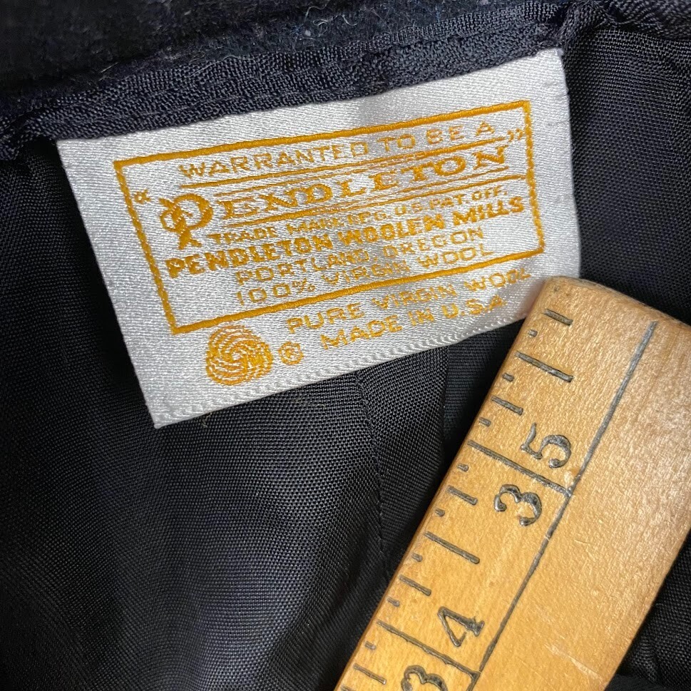 Pendleton Virgin Wool Pants Black Size 10 (29×32) lined Vintage 1980s FLAWS READ