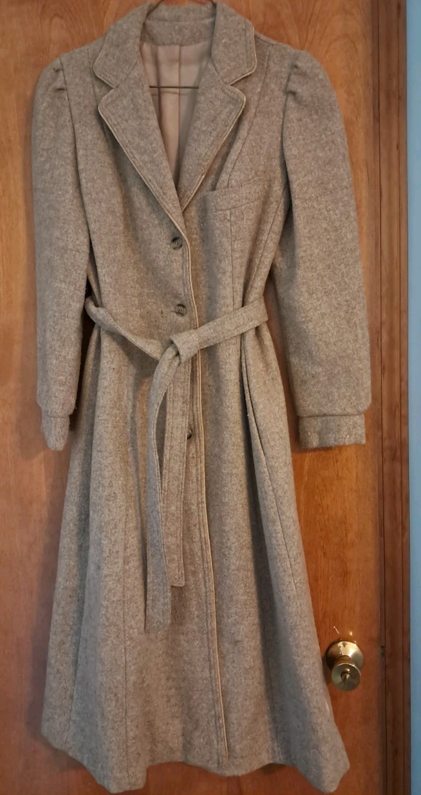 Vintage Long Dress ,trench Coat Size 11 Biege/brown