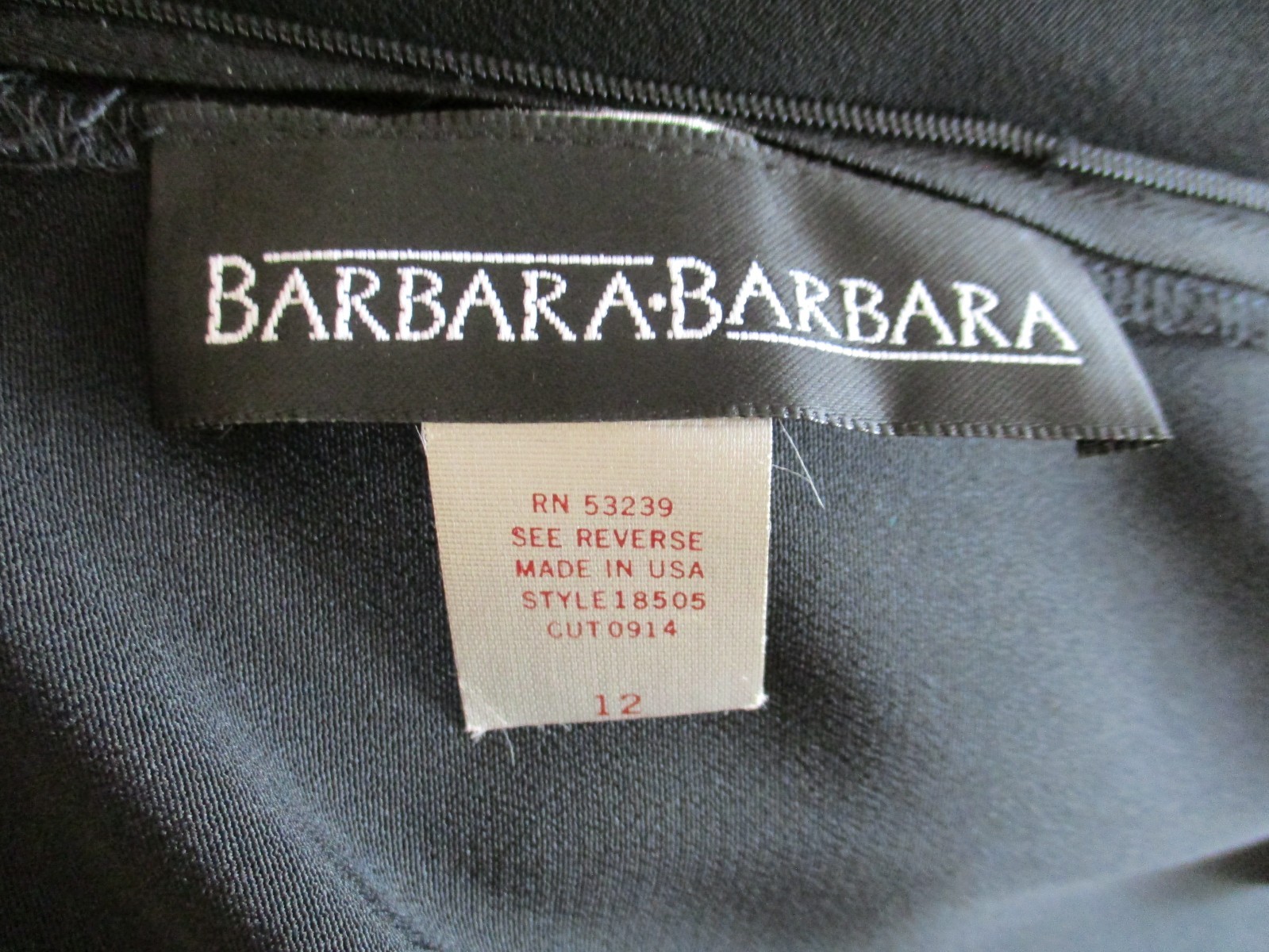 Vintage Barbara Barbara Dress Size M Women Black Sheer Sleeves