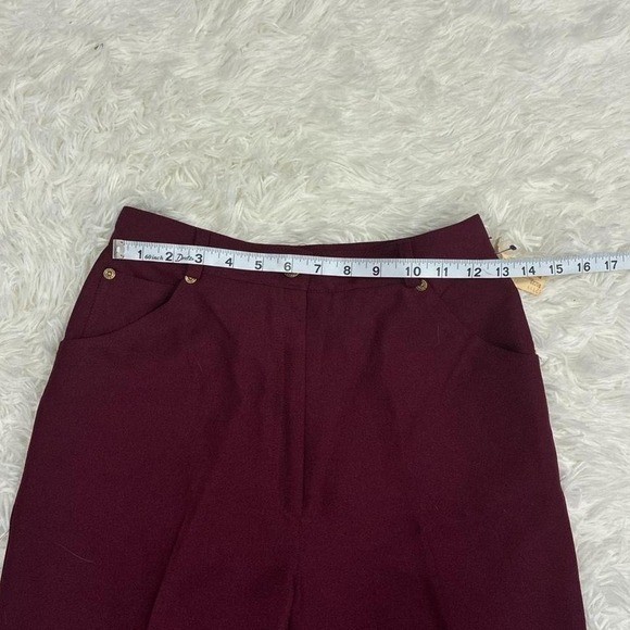 Vintage 80s Loubella Burgundy high-waisted straight-leg trousers