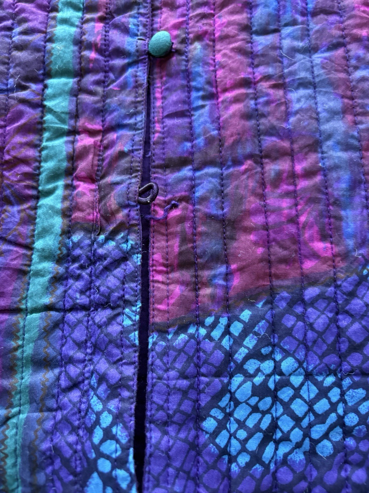 Vintage Quilted Women’s Jacket Phool Size M Cottagecore Grandma