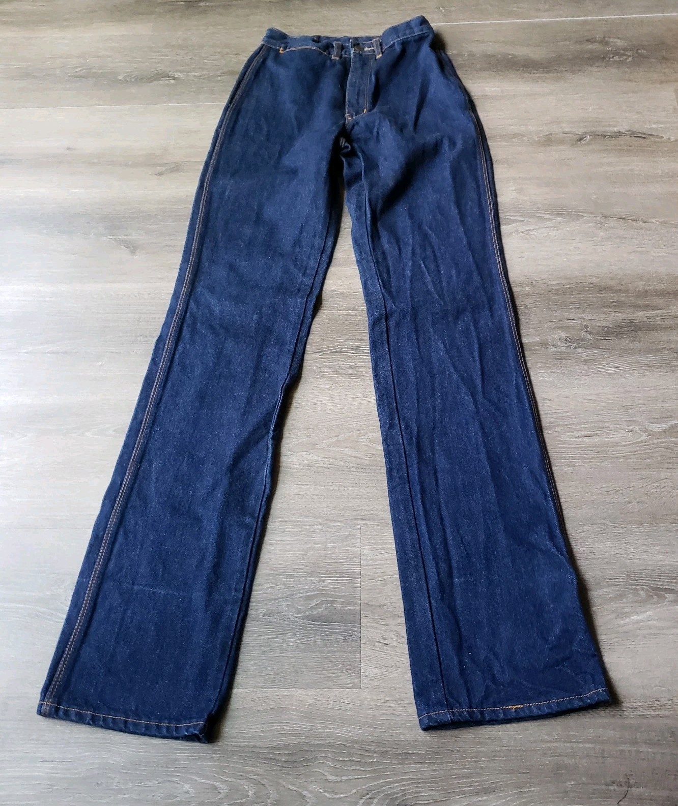 VTG 80s Gloria Vanderbilt Murjani Dark Blue Jeans JUNIORS Sz 7 XS Swan 23″W READ