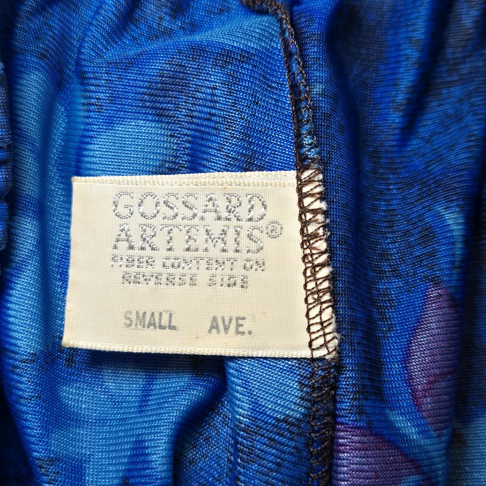 Vintage Gossard Artemis Blue Butterfly Midi Skirt S Boho 22-26