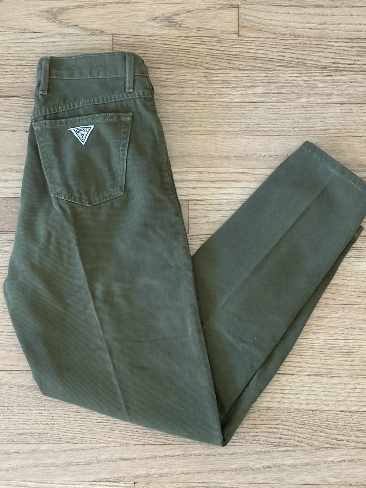 Vintage Guess Marciano Green Straight Leg Jeans High Rise Size 29 (actual 26×27)