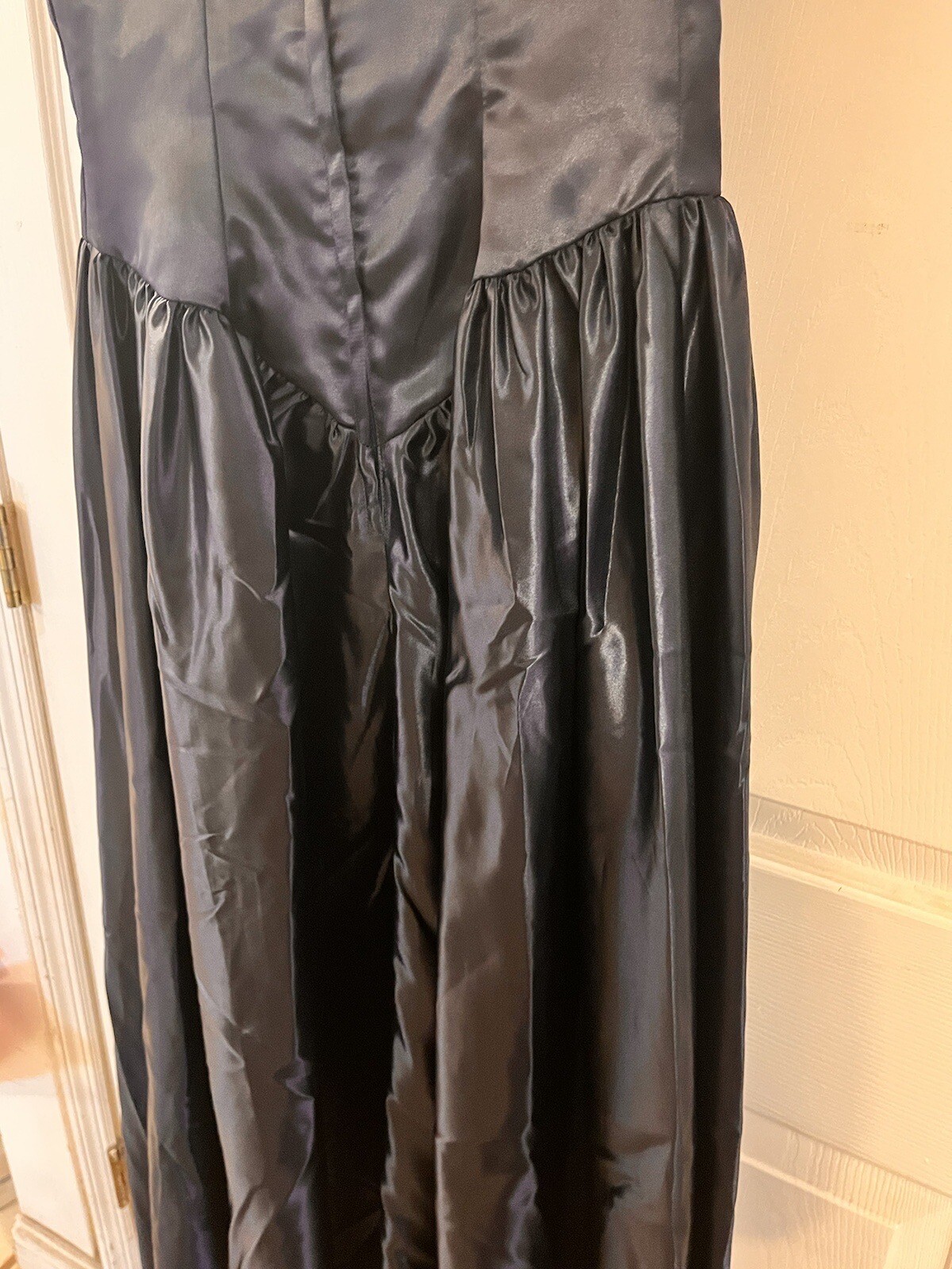 Vtg. Union Tag Formal Party Dress Dark Blue Size 7 Classic Style 1950-60 Styl