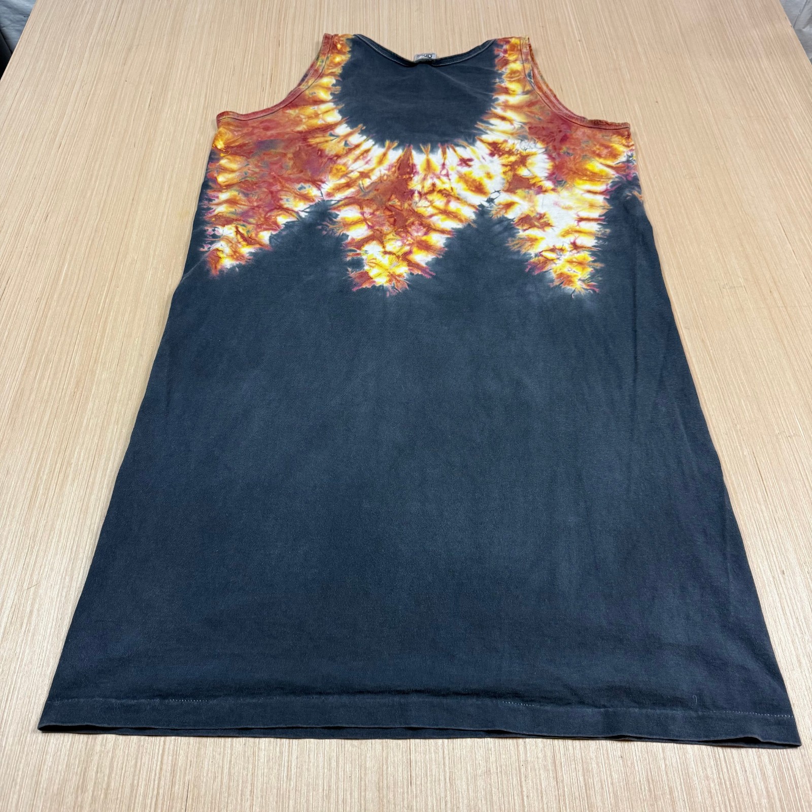 Vintage 90s Tie Dye T Shirt Dress Hippie Mumu Beach House One Size Fits All