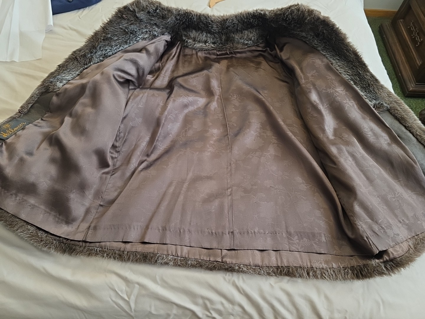 VINTAGE Hillmoor New York Faux Fur Coat Jacket Women Retro 80s Retro ELEGANT