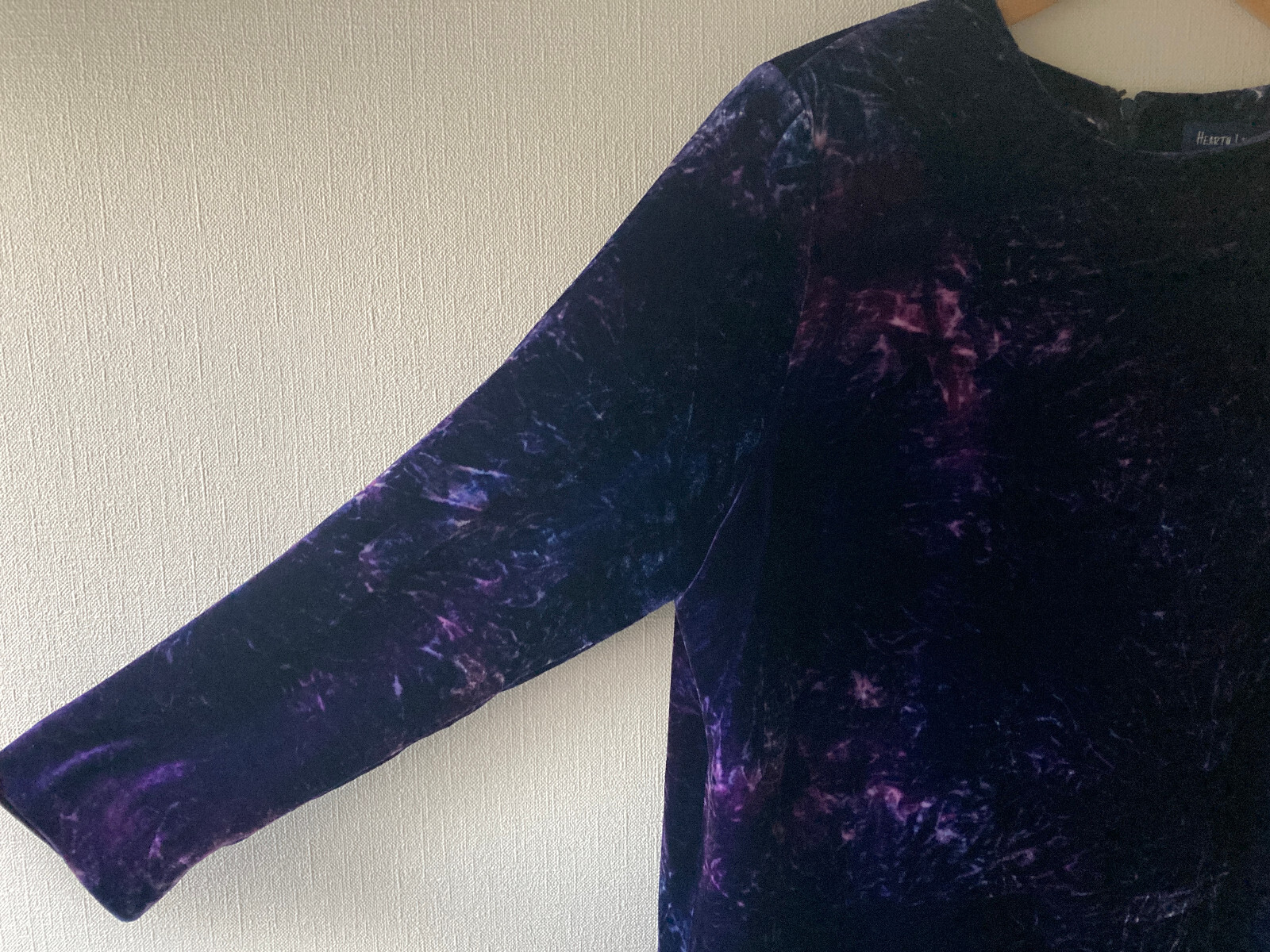 100% Silk High Grade Women’s Velvet Dress Vintage Leman Japan-made Cupra Lining