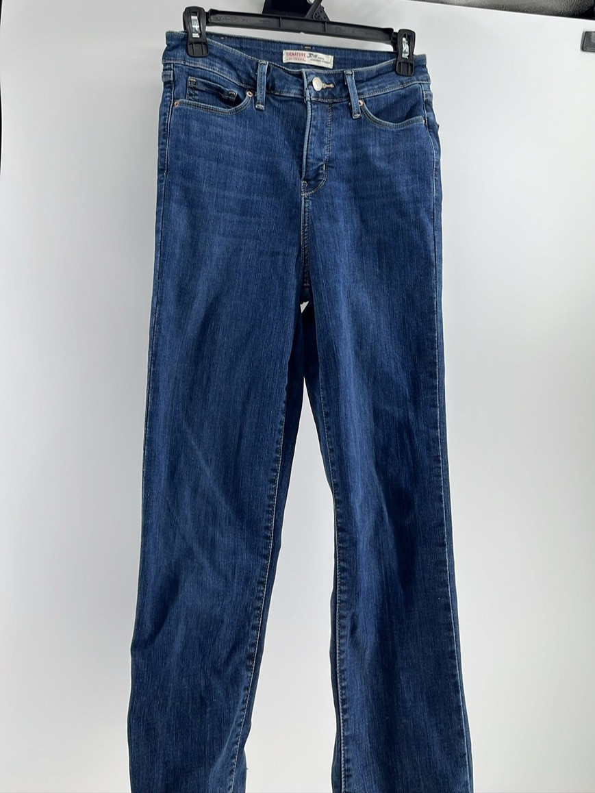 Levi Strauss Women’s High Rise Straight Blue Denim Jeans sz 2