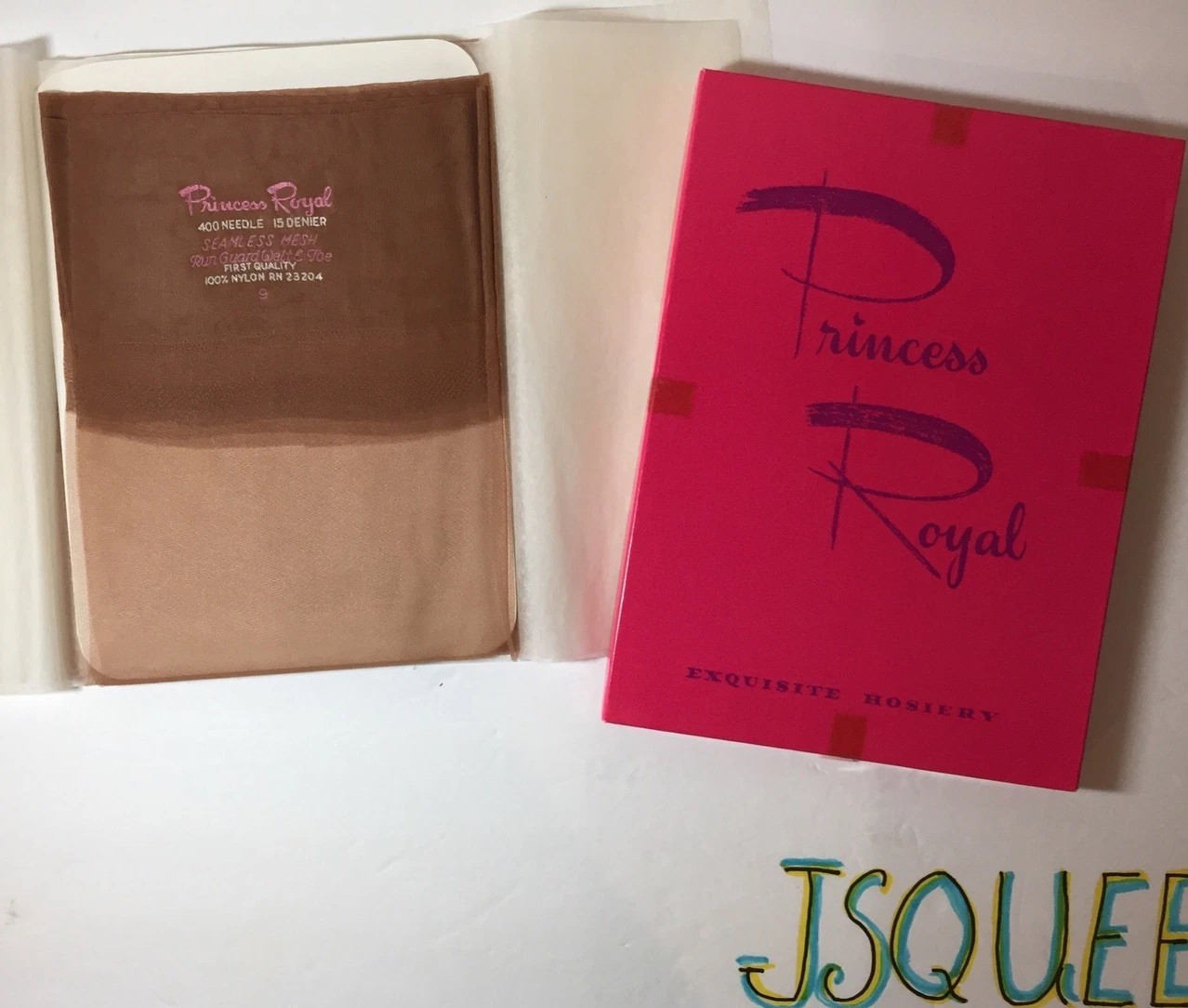 Vintage 6 Pair All Nylon Stockings 9” X 33” 15DEN RHT BEIGE REINFORCED HEEL TOES