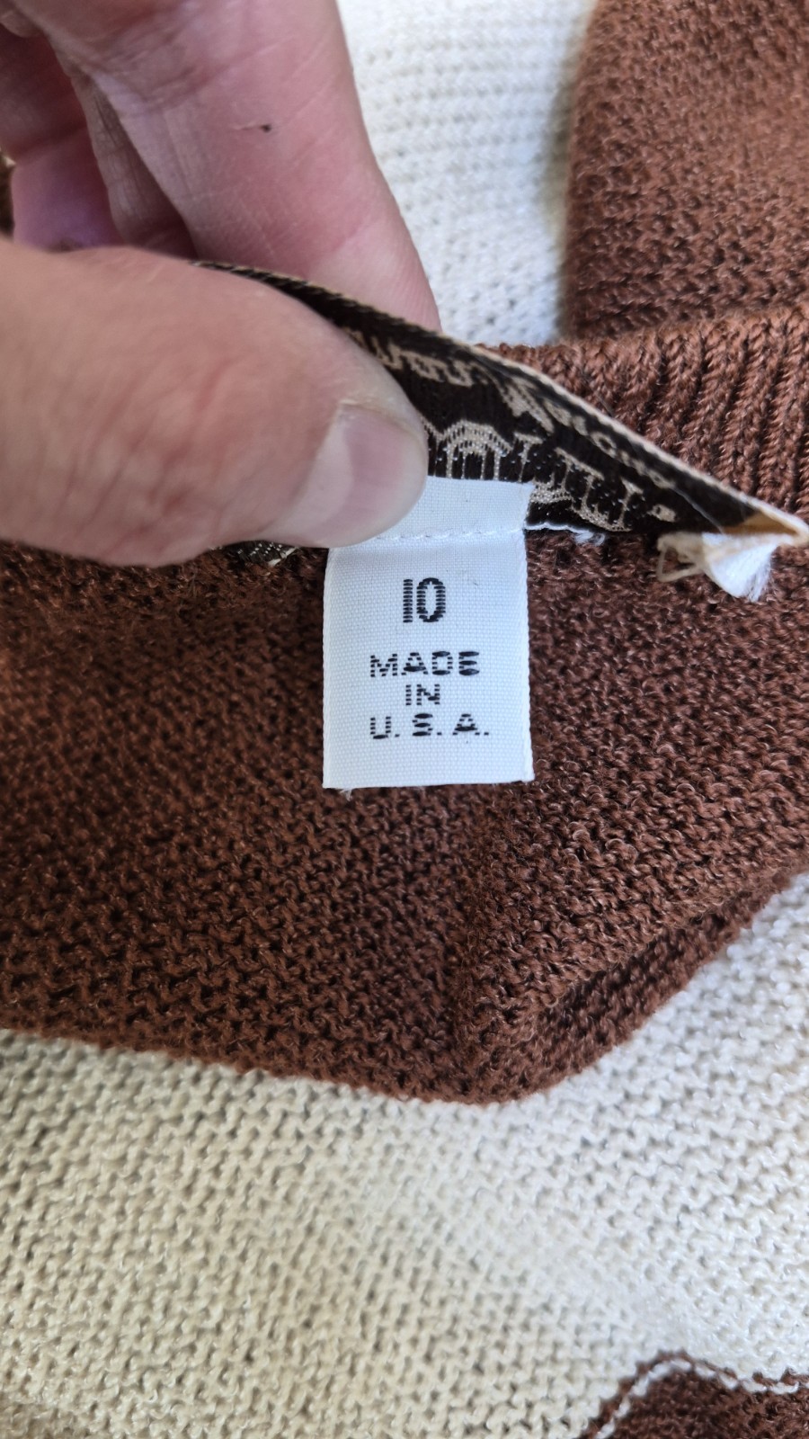 Vintage 70s ST JOHN Neiman Marcus Brown Santana Knit Dress – Size 10 – EUC