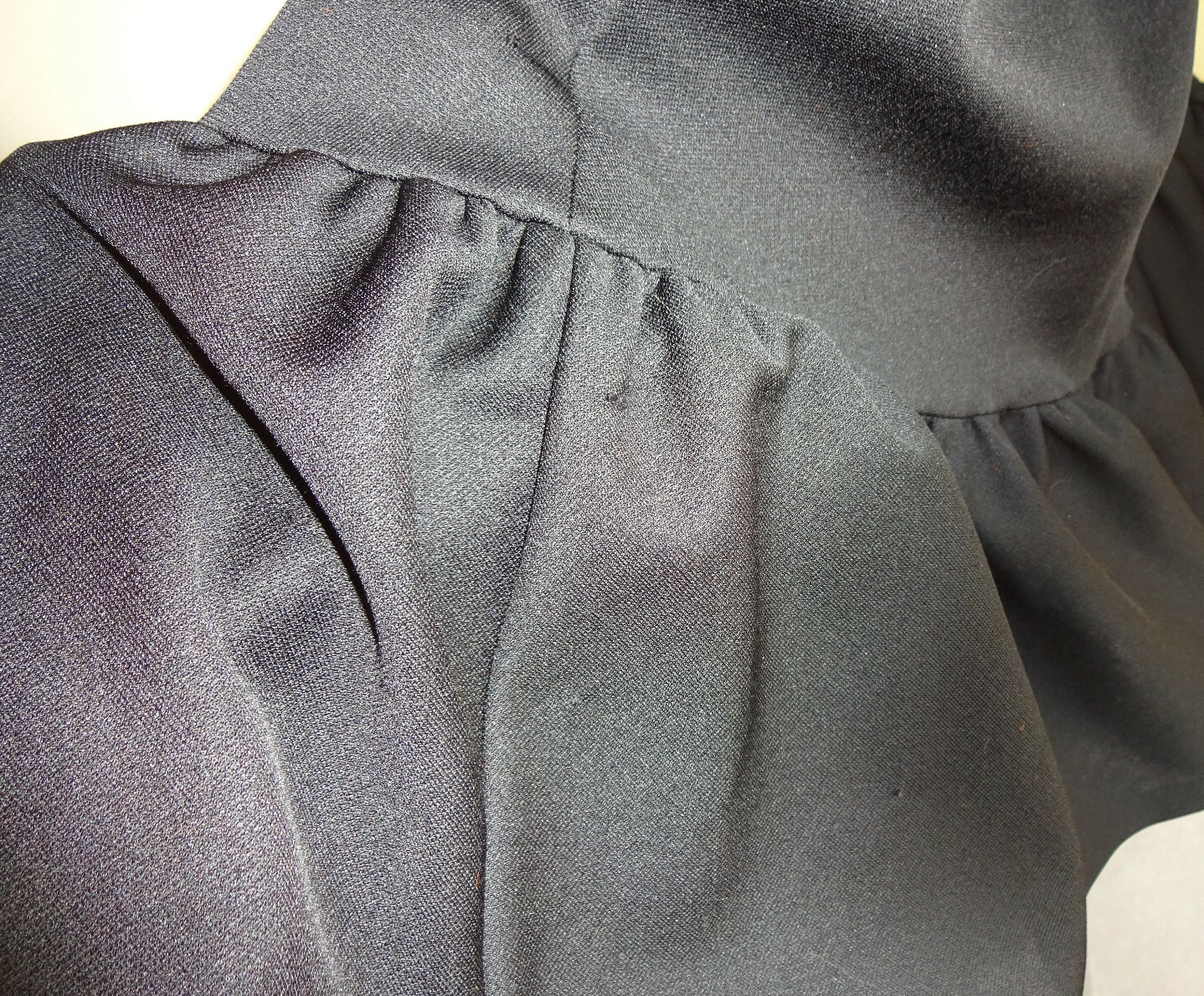 Vintage Maxi Dress 1960s 1970s Dalton Trevira Star M L 12 Black White L/S