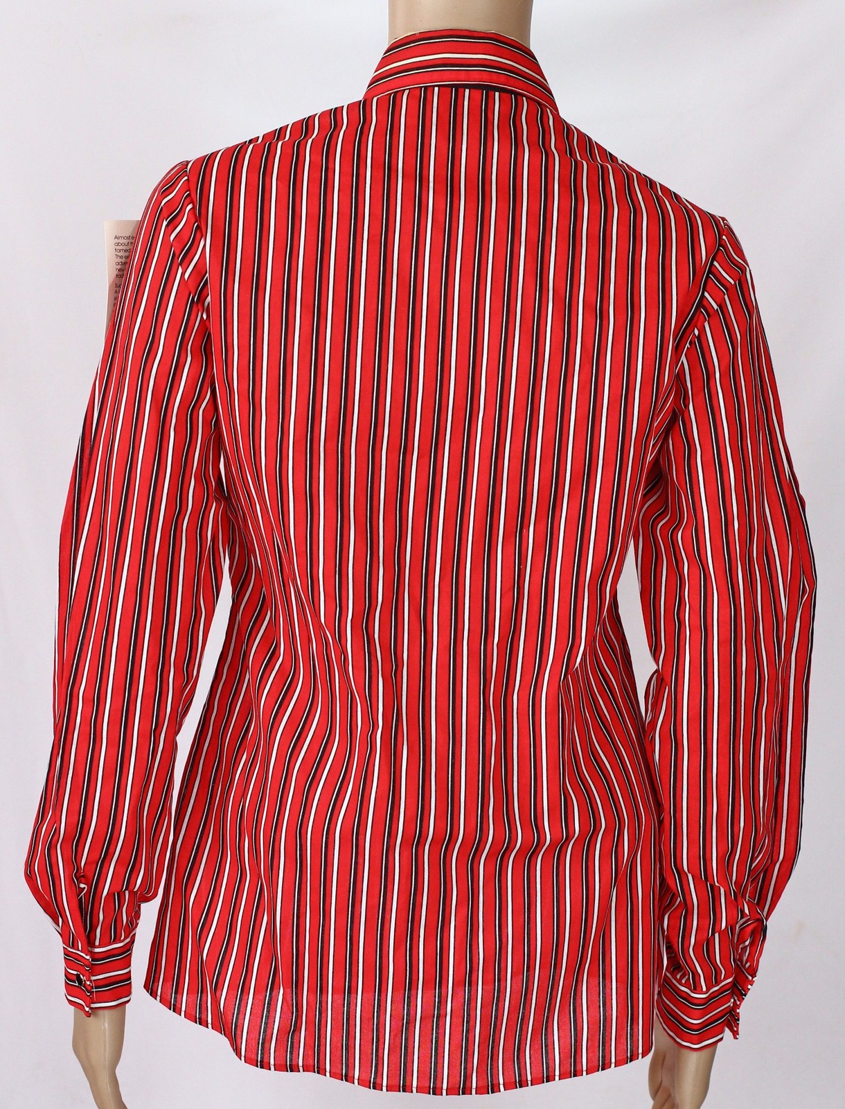 NWT 80s Vintage Cameo Rose Shirt Western Prairie Red White Black Pearl Snap 10 M