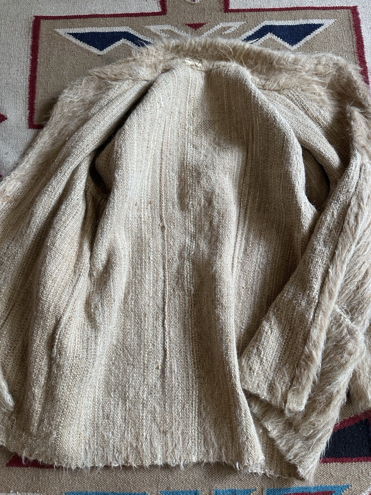 Vintage 1958 Shaggy Peruvian Woven Lama Fur Jacket
