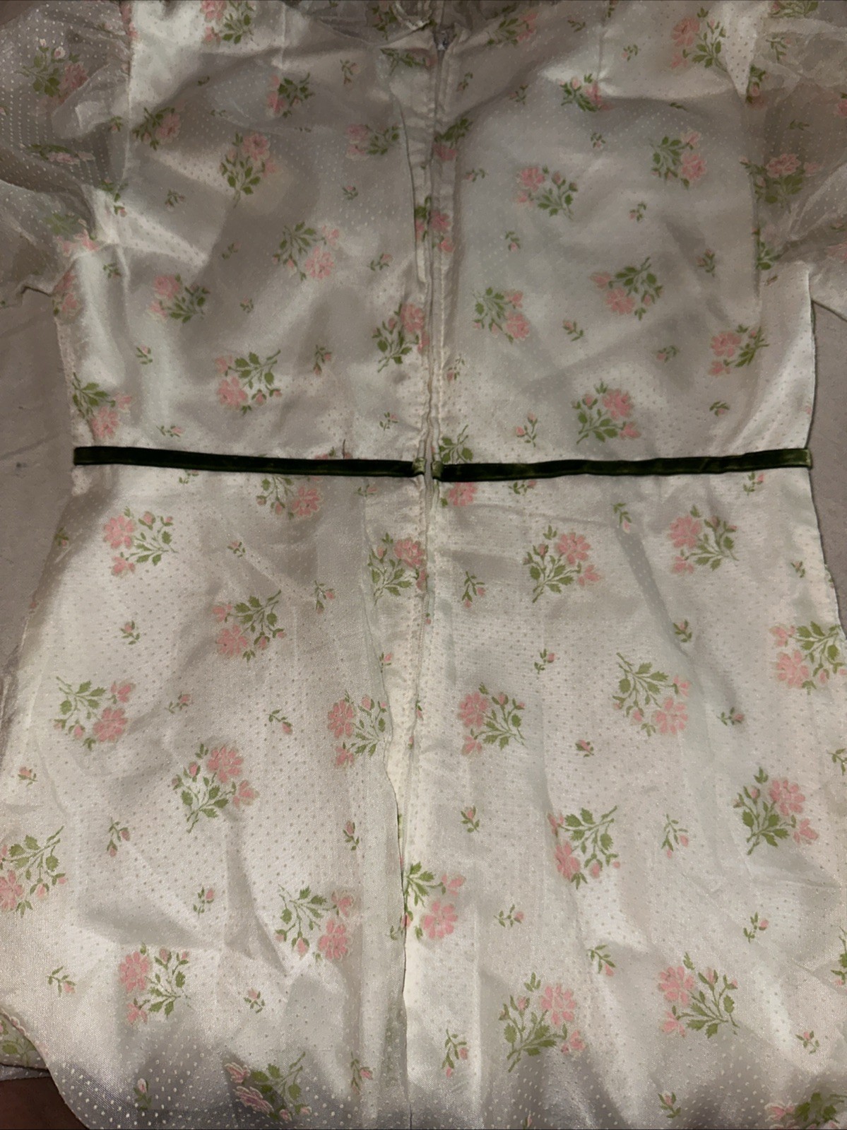 Vtg XS/S Hippie Flower Child Prairie Floral Dress