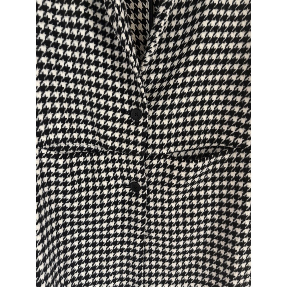 NWT Old Navy Coat Black White Houndstooth Academia Preppy Classic Cozy Sz XS