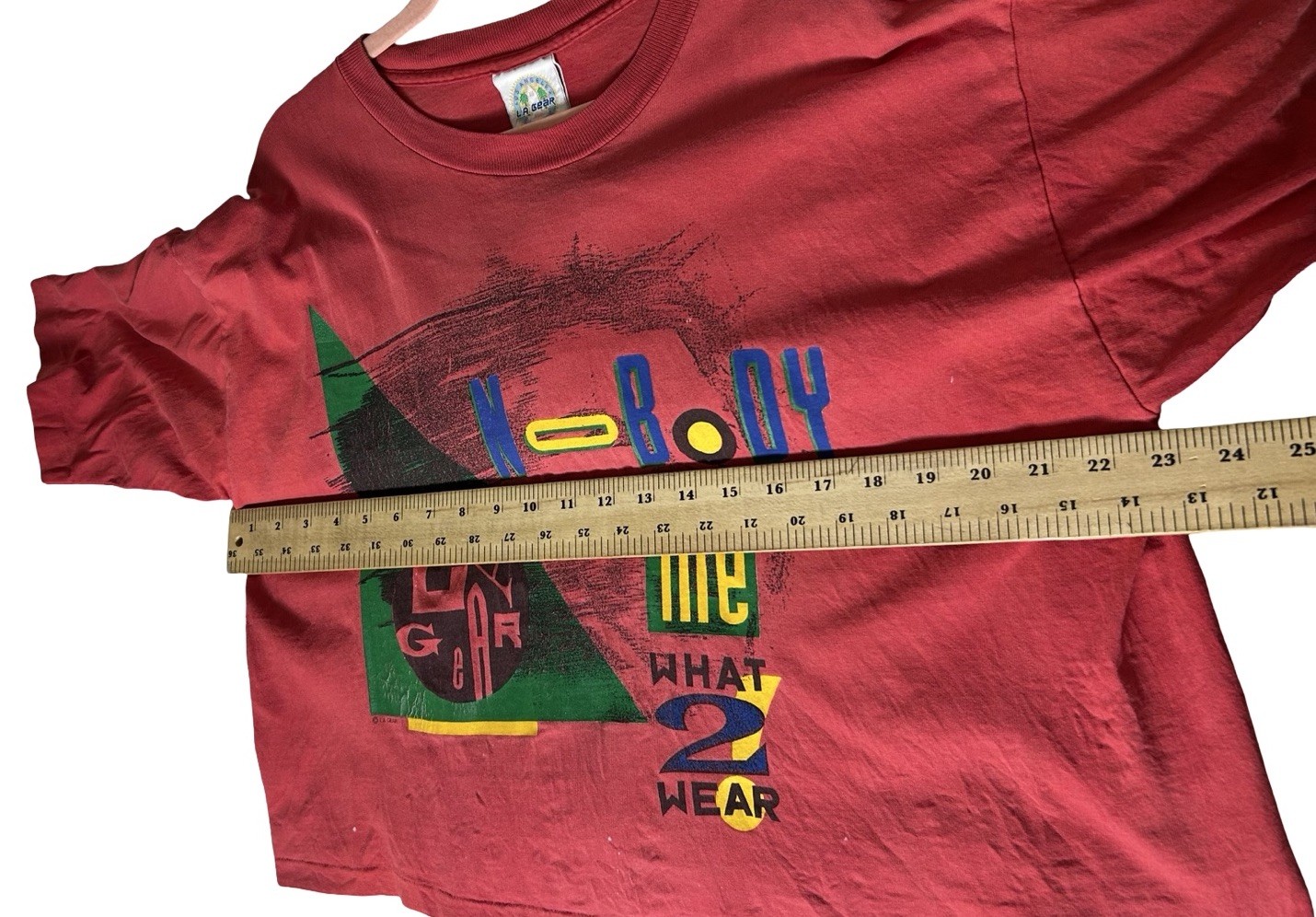 90s Memphis Style Crop Graphic T-shirt Sz L/XL Nobody Tells Me What To Wear READ