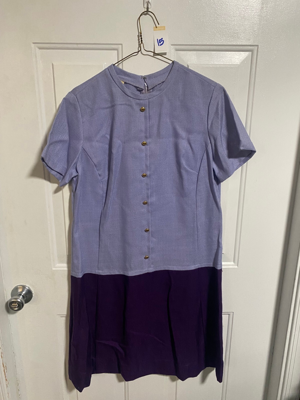 Vintage Women’s Dress Size 16T 50/50 Polyester / Rayon Periwinkle / Purple