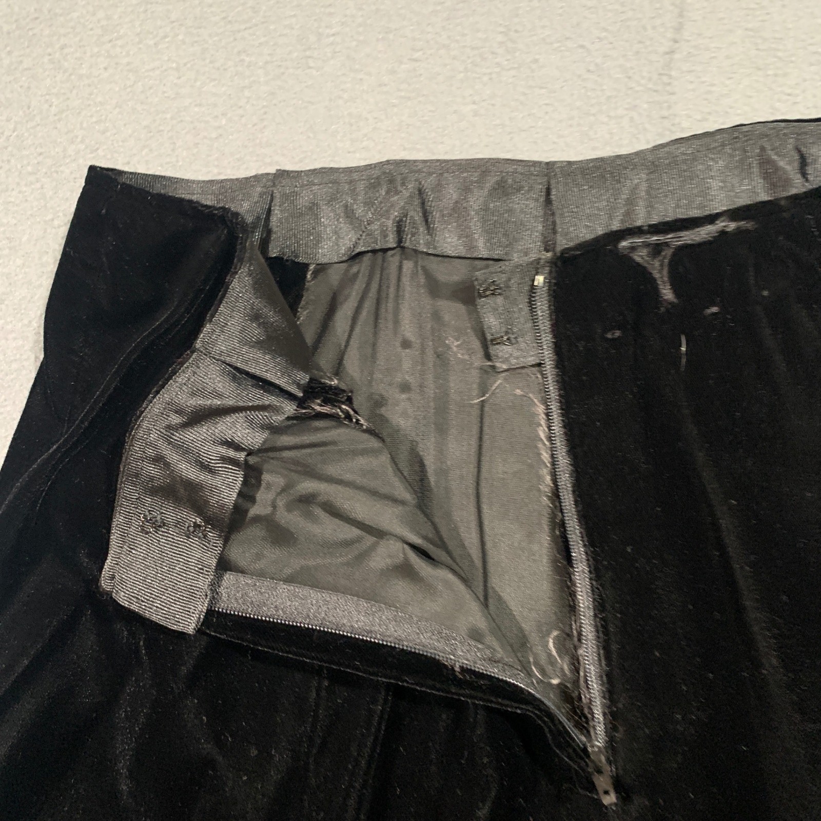 50s Black Velvet Lot Sleeveless Mock Neck Top Maxi Skirt Set Women’s L/XL