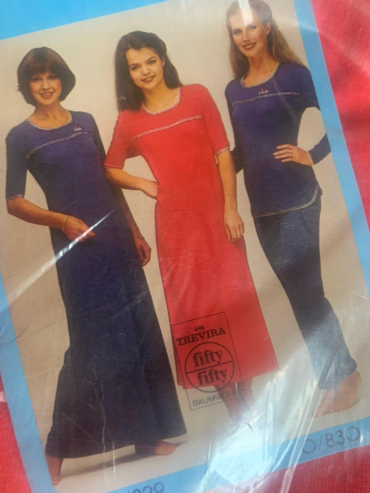 True Vintage Sleepwear Schiesser Size 40 Original Red Nightgown Trevira Underwear