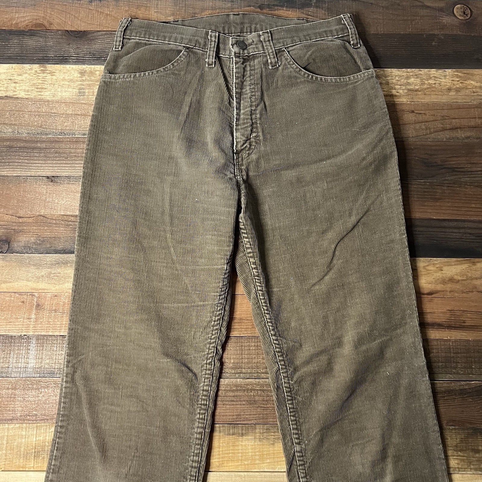 Vintage 70s 80s Gap Pioneer Corduroy Pants Size 31 X 33 Brown Straight Leg
