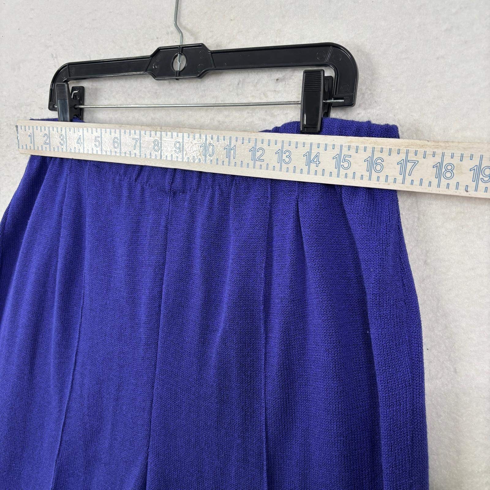 Vintage Laura by Alyzia Royal Blue Knit Cardigan Pants Set 18 Classic Old Money