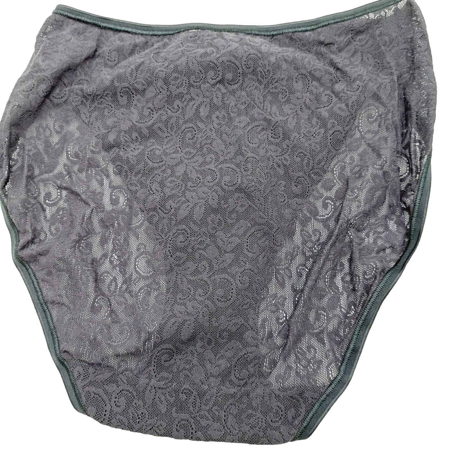 Vanity Fair Panty Nylon Lace Hi-cut 7 Black Hi Cut Premium Fit #13-160 NWT Vinta