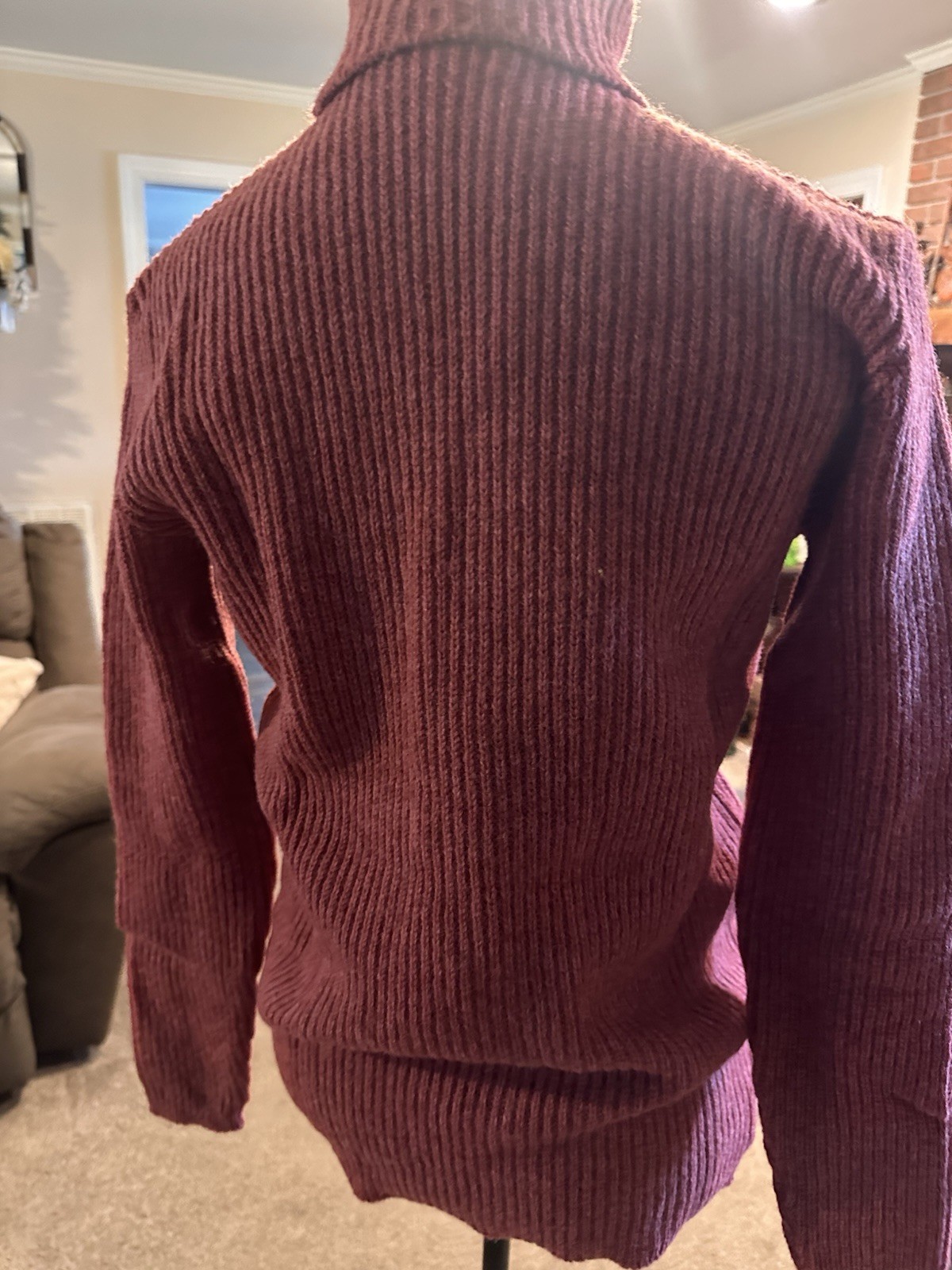 Vintage Pringle of Scotland Women’s Pink Wool Ribbed Turtleneck Pullover 46